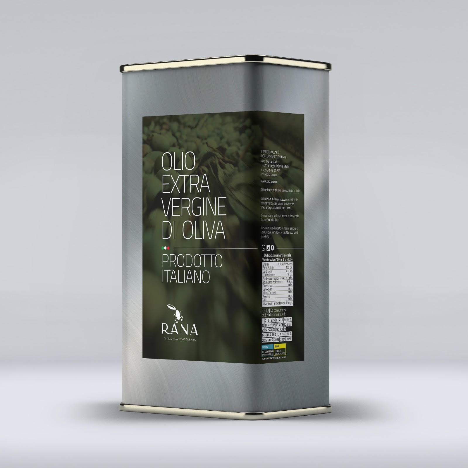 Olio Extravergine di Oliva – Lattina da 5 Litri